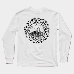 Birds circling over New York City Long Sleeve T-Shirt